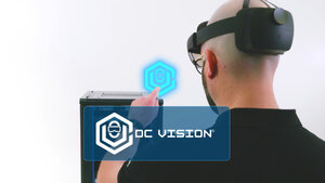 DC Vision software displaying real-time data center equipment status using augmented reality