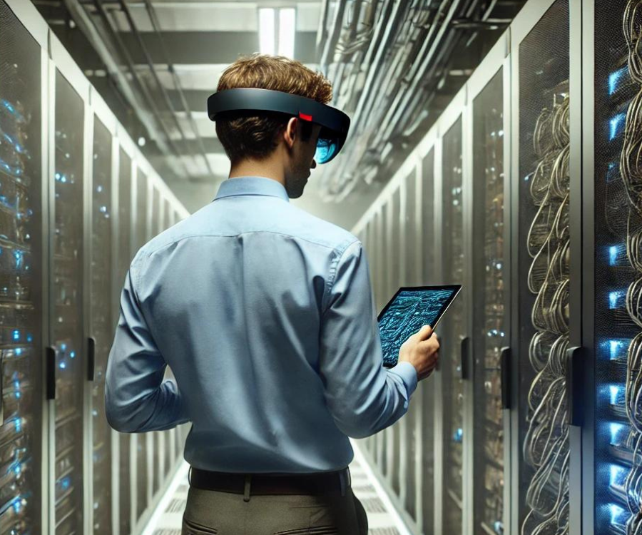 DC Vision augmented reality for remote assistance and training in data center operations.