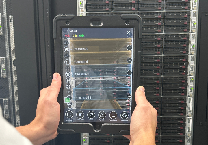 3D rack visualization with augmented reality in data center operations